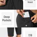 G Gradual Women's Pants with Deep Pockets 7/8 Stretch Ankle Sweatpants for Golf, Athletic, Lounge, Travel, Work (Black, XXL)