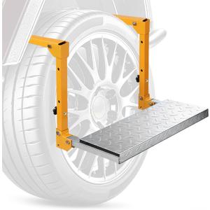 Folding Tire Step for Truck, SUV and RV, Heavy Duty Truck Wheel Step, Adjustable Tire Mounted Step Fits Tire from 8" to 12", Tire Steps for Pickup Trucks with Non-Slip Surface, Rated up to 350 Lbs