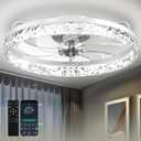 20 Inch Ceiling Fan Light with Lights and Remote, Easy Install Ceiling Fans