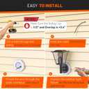 Vinyl Siding Mounting Blocks Kit with Built-in Electrical Box - 8141 Vertical Siding Lamps Mounting Plate - Ideal for 1/2"" Lap Siding - White Finish 1 Pack