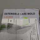 Guowall Adjustable Cake Ring Extensible Rectangle Ring Mold Detachable Stainless Steel Square Shaped Cake Cutter, Nonstick DIY Baking - 5.9 x 5.9 in (15 x 15 cm)