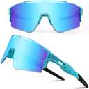 Ukoly Cycling Sunglasses for Men Women with 3 Interchangeable Lenses, Polarized Sports Sunglasses, Baseball Sunglasses