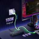 Lemorele 13-in-1 USB-C Docking Station, Triple Monitor Dock, DP 1.2 & 2HDMI 2.0 4K@60Hz, DP DSC for 4K@30 Triple Display, 100W PD, Gigabit Ethernet, USB 3.0/2.0, SD/TF, Audio, for Windows Laptops