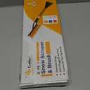 EcoNour 27" Aluminum Ice Scrapers for Car Windshield | Car Snow Scraper Window and Snow Brush with Ergonomic Foam Grip Winter Accessories (Orange)