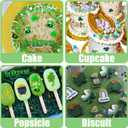 2 x St Patrick'S Day Silicone Molds 4 Pcs, Shamrocks Chocolate Fondant Mold Bull Head Arrow Beer Mug Horse Shoes Hat Clover Beard Bow Beard for Cake Decoration Cupcake Topper Resin Polymer Clay Crafts