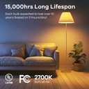 Linkind A19 LED Light Bulbs Dimmable, 40 Watt Equivalent, E26 Base, 2700K Soft White, 5W 450 Lumens CRI80+, 120V, UL Listed FCC Certified, LED Lights for Bedroom Living Room Home Office, 6 Packs