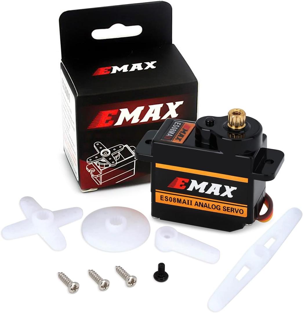 INJORA Emax ES08MAII 12g Analog Servo for AX24 SCX24 Bronco Gladiator C10 JLU Deadbolt B17 Axial Upgrade Parts RC Car Boat Model
