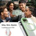 ZHK 360 Rotatable Ring for iPhone 11 Case Magnetic, [Military Grade Drop Proof] [Translucent Frosted Back Panel] Slim Non-Slip Matte Phone Case for iPhone 11 6.1'', Grass Green