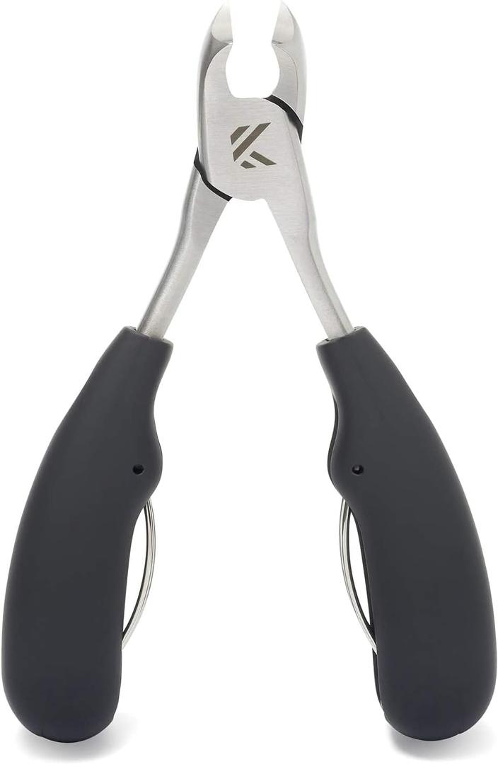 Toenail Clippers for Thick Toenails KLIPP 15 mm Wide Jaw Thick Fingernail and Toenail Cutter with Curved Stainless-Steel Blades for Seniors (Eagle Beak)