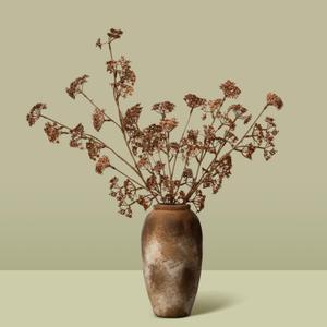 Suncalla 6 Pcs Dusty Plum Berry Stems Spring Faux Eucalyptus Seed Artificial Branches Faux Sedum Berry Spray Picks for Home Mantel Vase Farmhouse Garden Wedding DIY Decorations(Orange)