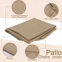 Wenqik 3 Pcs Waterproof Cushion Covers(Not Includes Cushion) 48'' x 24'' Outdoor Patio Furniture Seat Covers Fade Resistant Replacement Slipcover with Zipper for Outside Couch Swing Sofa(Beige)