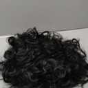 Short Curly Wigs for Black Women Soft Black Big Curly Wig with Bangs Afro Kinky Curls Heat Resistant Natural Looking Synthetic Wig for African American Women Black