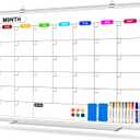Magnetic Dry Erase Board Calendar for Wall 36" x 24", Monthly Calendar Whiteboard for Wall, Planning Board Bulletin Board Portable Board for Office, School, Home, Kitchen, Planning, Memo