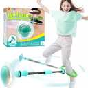 JOYIN Green Ankle Skip Ball with Flashing Lights, Toy for Kids Indoor & Outdoor, Flashing Swing Ball Foldable Sports Toy, Birthday Gifts for Kids 3 4 5 +