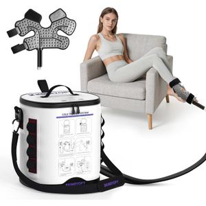 Cold Therapy Machine with Programmable Timer, Portable Ice Machine for Ankle After Surgery, Ankle Replacement Recovery System, Cryotherapy Pain Relief w/Compression Pad