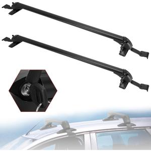 Max Loading 165lbs Universal Roof Rack Cross Bars, Upgrade Aluminum 48" Crossbars with Anti-Theft Lock and Adjustable Window Frame for Luggage Kayaks Skis Canoes Bicycles