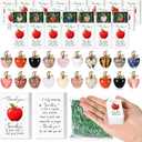 20 Sets Teacher Appreciation Gifts in Bulk Thank You Teacher Desk Decor Mini Apple Teacher Pocket Hug Token with Green Moss Thank You Gifts for Teacher Coworker Staff Employee Appreciation Gifts