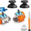 2Pack TMR Joysticks for PS5 Electromagnetic Joystick Replacement for PlayStation 5 PS5 Anti-Drift Sticks with Thumbstick Accessories with Repair Tools(Orange)