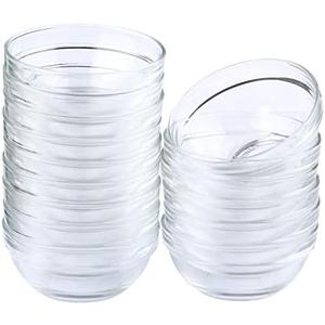 Maredash Mini Bowls 4 Inch Glass Bowls for Kitchen Prep, Dessert, Dips, and Candy Dishes ,4oz Stackable Dishware safe ,Set of 18 (combination)