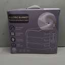 Heated Blanket Electric Blanket, Cozy Faux Rabbit Fur & Soft Flannel Warm Heater Throw Blanket with 5 Fast Heating Levels &10Hours Auto-Off Over-Heat Protection50" x 60" (Grey)