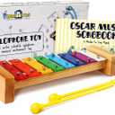 MINIARTIS Xylophone for Kids and Toddlers | 8 Notes Colorful Wooden Xylophone with Mallets and 15 Music Songbook | Kids Musical Instrument Educational Montessori Toys