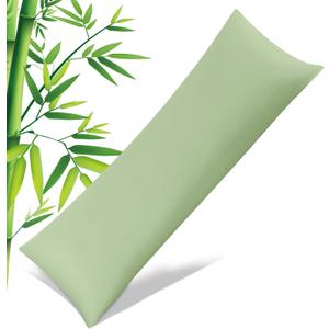 Body Pillowcase with Zipper Cooling Viscose from Bamboo Zippered Pillowcases, Cool & Breathable Body Pillow Cover for Hot Sleepers and Night Sweats, 20" x 54"