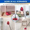 5 x Spin Mop Scrub Brush Head for O Ceda EasyWring 1-Tank System  Hard Bristle Brush Scrub Attachment for oceda Scrubber mop Head for Bathroom, Kitchen, Pool, Glass, and Tile Walls - 1 Pack