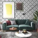 Sevalo Black White Peel and Stick Wallpaper Boho Contact Paper for Cabinets Black and White Geometric Contact Paper Self-Adhesive Removable Wallpaper Kitchen Drawer Liner Waterproof 17.5inW 197inL
