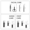 3 x Nail Clipper Kit Nail Care Set for Men Women Nail Clipper Set Manicure Kit with Case Toe Finger Nail Clippers Personal Care Tools Travel Manicure Set Nail Clipper Grooming Kit Gfit for Men Women
