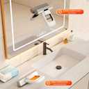 Mini Foldable Desktop Mop, Self-Squeeze Sponge Mop with One-Hand Handle for Wet and Dry Cleaning - Kitchen, Bathroom, Glass, Car, Small Spaces (Replaceable Head)