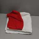 Shemilly Christmas Bathroom Towels Set of 2 White Red Merry Bright Embroidered Soft 100% Cotton Bath Towel Joy Hand Towels for Winter Holiday Christmas Kitchen Decor Gift Dish Drying Cleaning