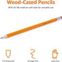Amazon Basics Wood-Cased #2 HB School Pencils with Erasers for Writing and Drawing, Pre-sharpened, Soft Strong Lead, Orange, 30 Count