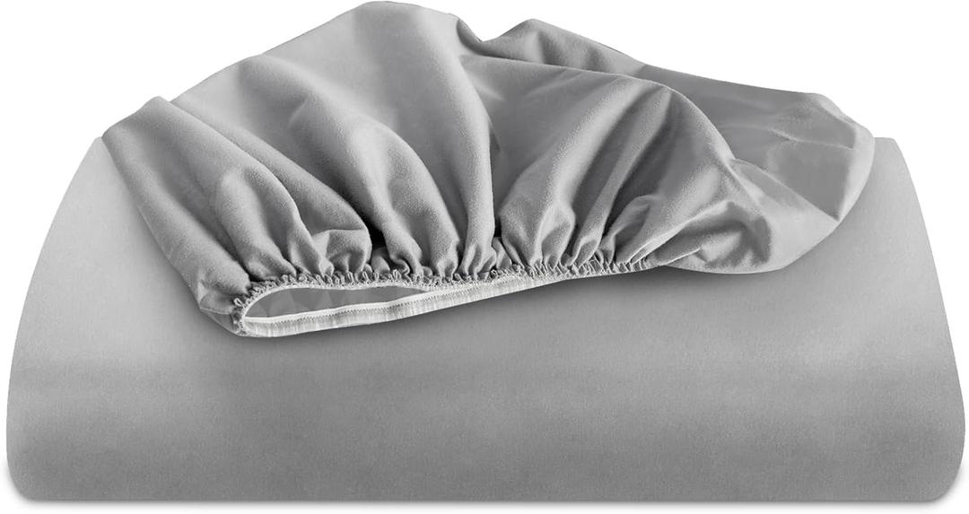 Biloban Queen Sofa Bed Fitted Sheet, Queen Sofa Bedding Fitted Sheets Only with Deep Pocket up to 8", Bottom Sheet, Shrinkage & Stain Resistant Bed Sheets, Wrinkle Free & Easy Care, Grey