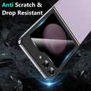 YWXTW [ 2023 Upgraded Alignment Tool for Samsung Galaxy Z Flip 5 Screen Protector, 2 Pack Inner Soft EPU + 2 Pack Front Tempered Glass + 2 PCS Metal Camera Lens Protector, Case Friendly