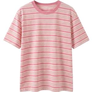 SOLY HUX Girl's Striped T Shirt Crew Neck Short Sleeve Tee Casual Summer Tops (Pink) 11Y