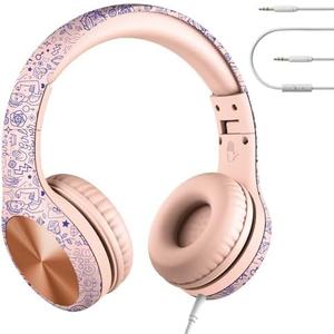 Amazon.com: LilGadgets Connect+ Pro Wired Kids Headphones for School with Mic, Volume Limiting & Noise Reduction Over-Ear Headset with Cord, SharePort Technology & SoftTouch Padding, Girl Power : Electronics