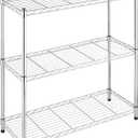 Whitmor 3 Tier Shelving Unit, Metal Storage Shelves, 400 lbs Capacity per Shelf, 1200 lbs Total, Easy Assembly Home Organizer for Pantry, Kitchen, Garage, Plant, 36"L x 14"W x 36"H, Chrome