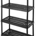 Gracious Living Storage Shelving, Fixed-Height Heavy-Duty, Black (1 Pack)