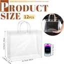 BadenBach 12 PCS Extra Large Clear Gift Bags with Handles, 16 x 6 x 12 Inch Clear Plastic Party Favor Bag Transparent Goodie Tote Bag Gift Wrap Bags Bulk for Wedding Baby Shower Birthday Mother's Day