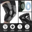 NEENCA Professional Knee Brace for Pain Relief, Medical Knee Support with Patella Pad & Side Stabilizers, Compression Knee Sleeve for Meniscus Tear, ACL, Joint Pain, Runner, Workout (Black, X-Large)