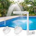 Pool Fountain for Inground Swimming Pool, Adjustable Pool Water Sprinkler, Fits Most 1.5" Return Jets, Pools Swimming Cooling & Decor Relaxation
