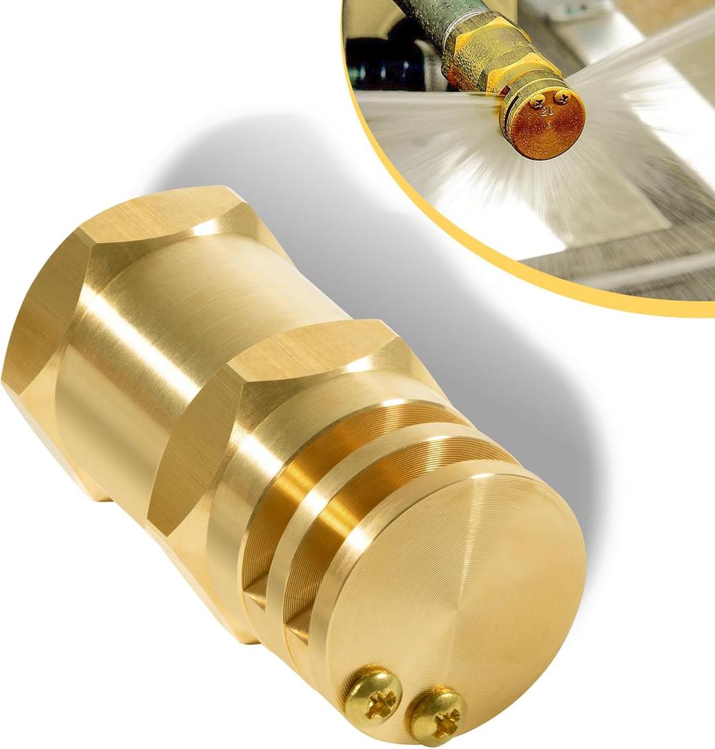 6550-1 Boomless Flat Spray Nozzle 3/4" #20 Orifices (90 & 180 Caps) 5.9 GPM @ 40 PSI,Brass
