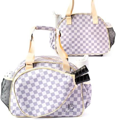 Pik’le’Ball Sport Premium Women's Pickleball Bag – Stylish and Versatile Sports Bag with Water Bottle Holder, Padded Paddle Pocket, and Spacious Design (fits 2+ Paddles!)