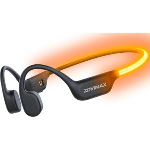 X500 Bone Conduction Headphones with LED Safety Light, Open Ear Bluetooth Sports Headphones, IP67 Waterproof Wireless Headset with Mic for Night Running, Cycling, Workout
