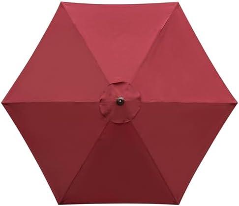 YOUGE OUTDOOR 9 Feet Patio Umbrella Replacement Canopy for 6 Ribs, Market Umbrella Top, Yard Table Umbrella Top Cover,Universal Strong and Thick Umbrella Canopy,Canopy Only