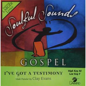 I've Got A Testimony Accompaniment/Performance Track, Audio CD