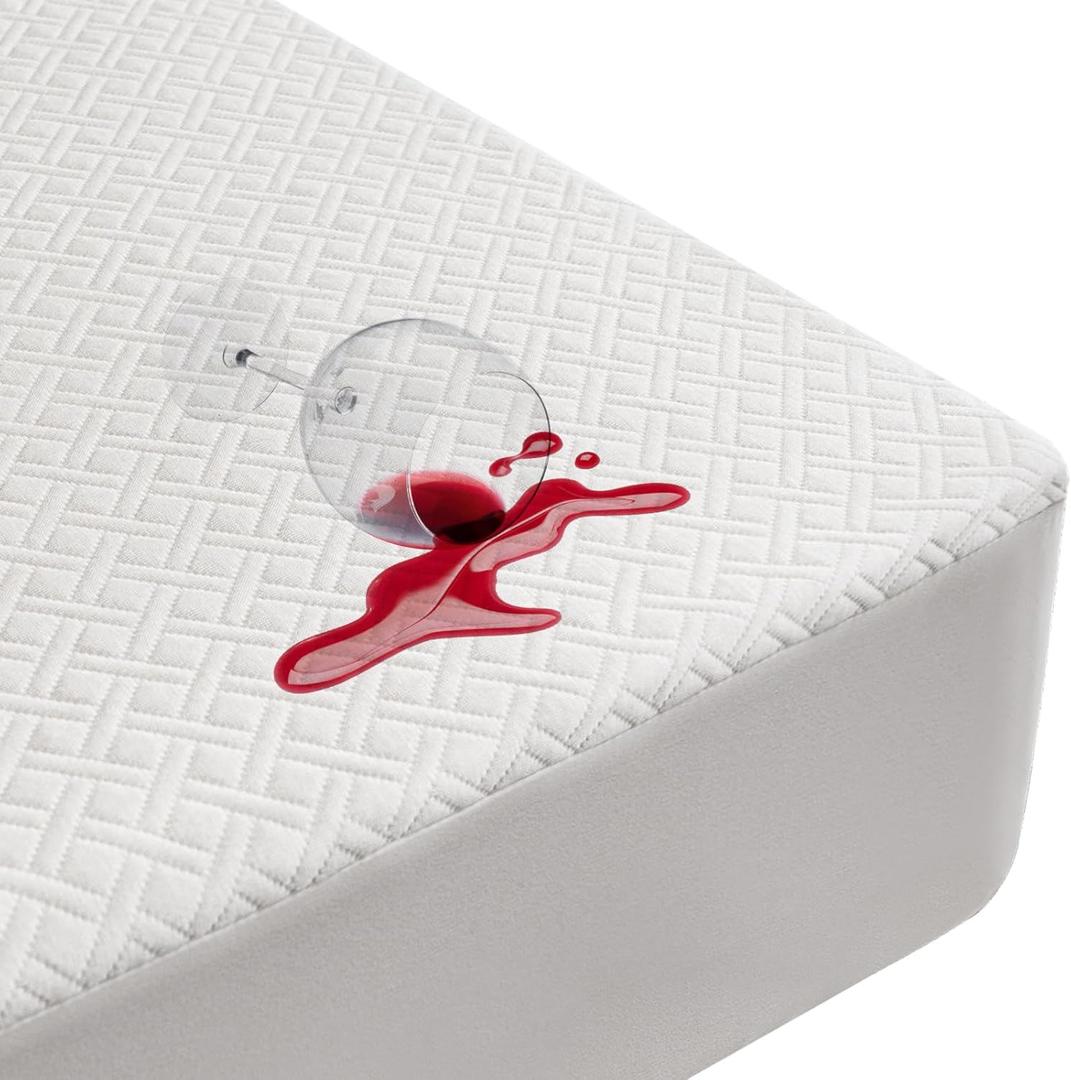 Premium Bamboo Mattress Protector  King Size, Waterproof, & Ultra Soft Breathable Noiseless Washable Bed Mattress Cover for Comfort & Protection MC01KING-L