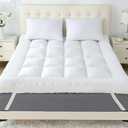 SHOUREN 4 Inch Memory Foam Mattress Topper King for Back Pain, Extra Soft Pillow Top Mattress Topper, 2000GSM Fluffy Shredded Memory Foam Filled & Thicked Down Alternative-Lined 80x78x4in