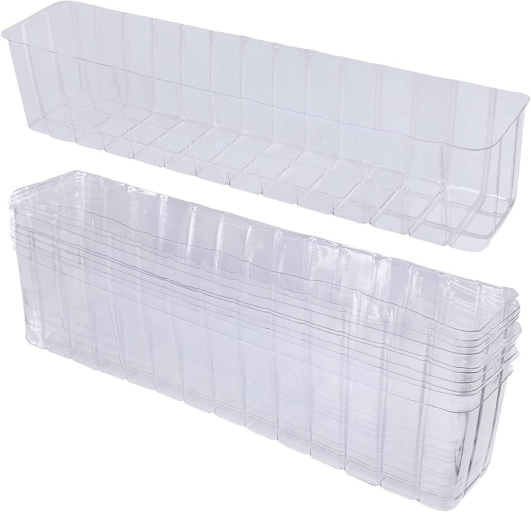 10 Pcs Plastic Planter Liners Clear Rectangular Plastic Liners for Flower Box Planter Window Box Planter 16.2" L x 3" W x 3.5" H for Indoor Outdoor Flower Arrangement Succulent Garden Windowsill Decor 10 Pcs Plastic Planter Liners Clear Rectangular Plastic Liners for Flower Box Planter Window Box Planter 16.2" L x 3" W x 3.5" H for Indoor Outdoor Flower Arrangement Succulent Garden Windowsill Decor