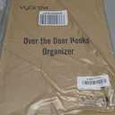 Over The Door Organizer, Metal Door Organizer Hanging with 5 Adjustable Baskets and Coat Hook, Behind The Door Storage for Bedroom Closet Bathroom Pantry Cabinet Kitchen, Black